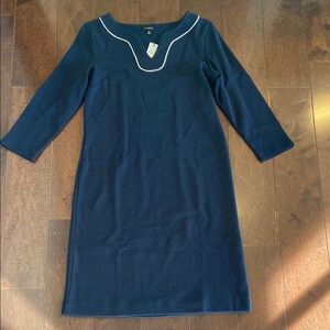 Talbots Elegant Navy Blue Dress